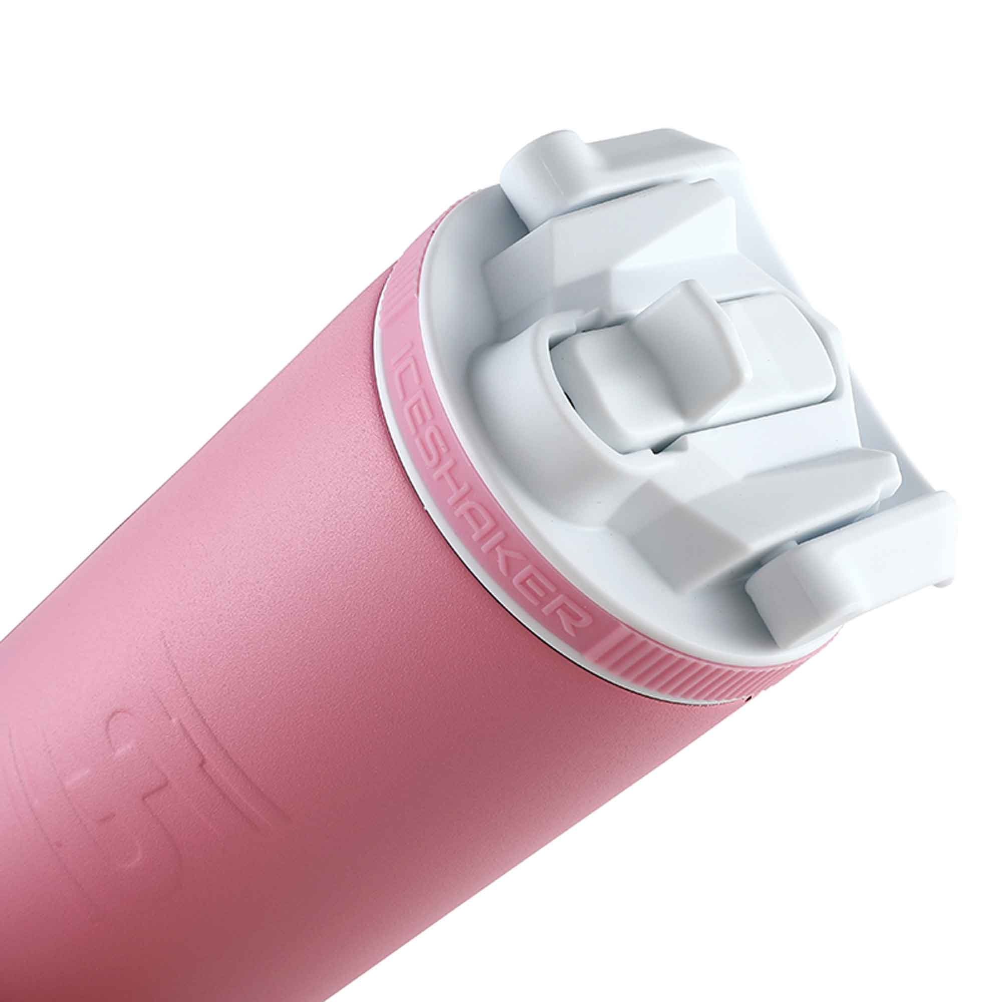 14oz & 20oz Sport Bottle Lid - White Lid with Pink Band - Image 2