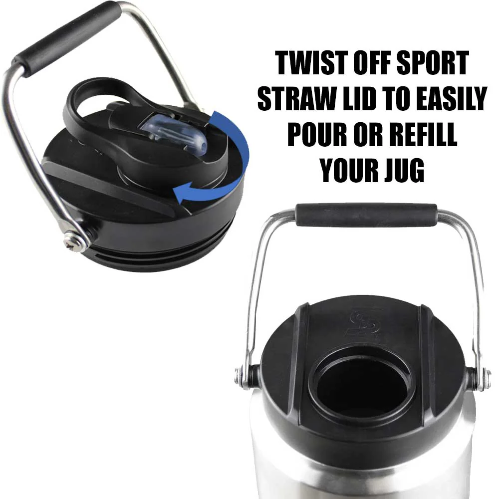 Half Gallon Jug with Silicone Base - Navy Black Ombre - Image 5