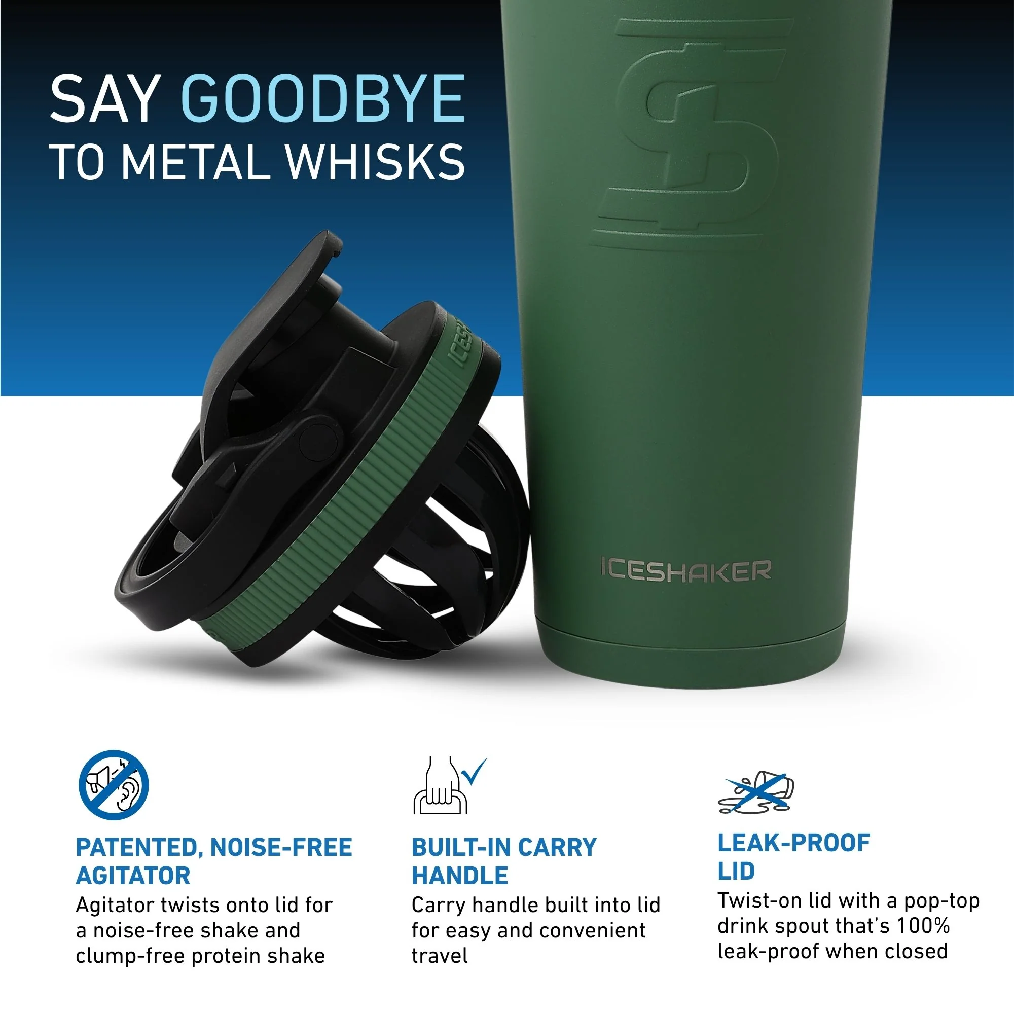 26oz Ice Shaker - Green Aura - Image 3