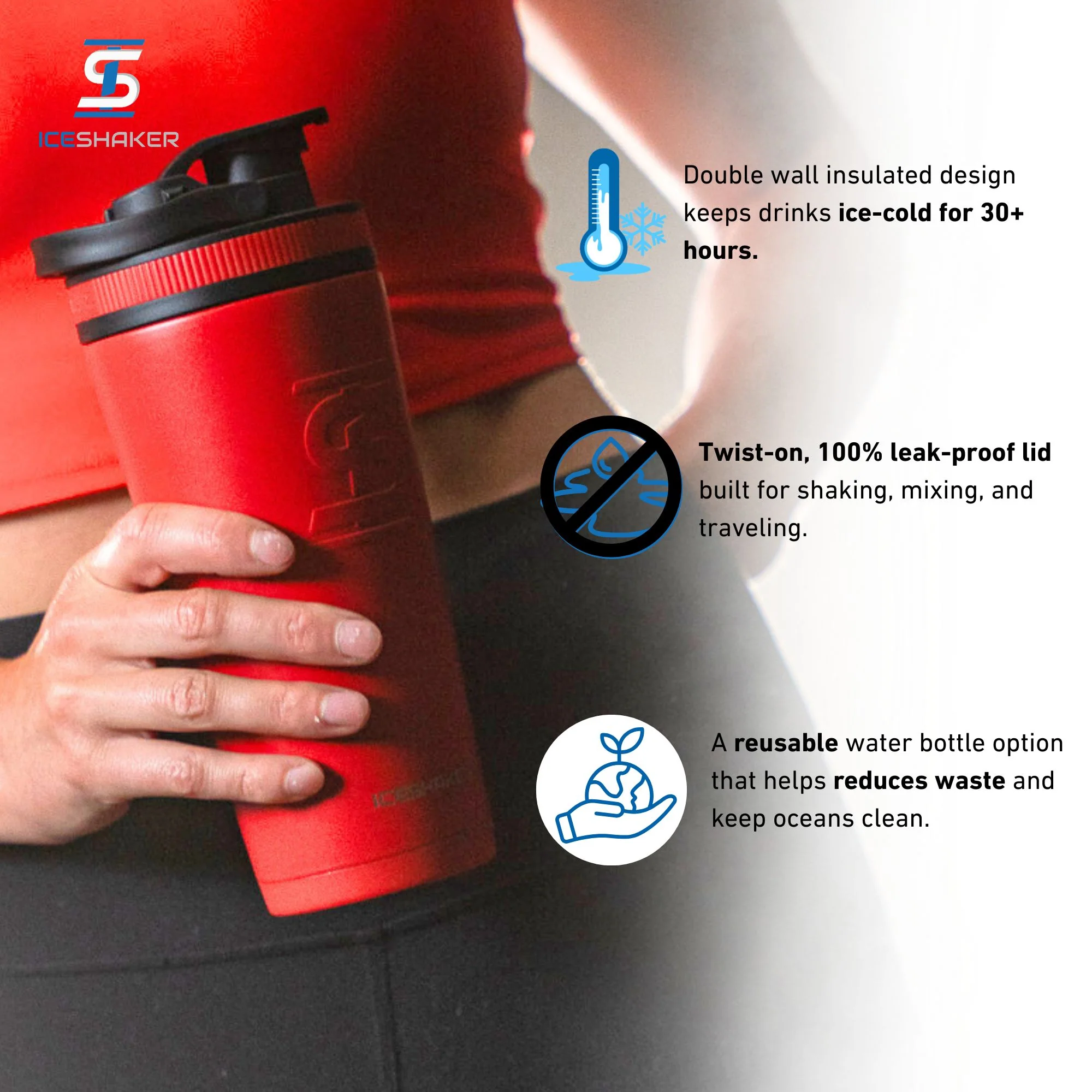 Officially Licensed New Jersey Devils 26oz Ice Shaker - Image 3