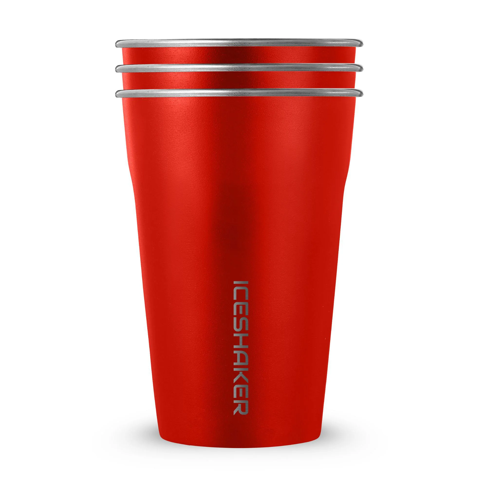 Red 20oz Stainless Steel Cups - 3 Pack